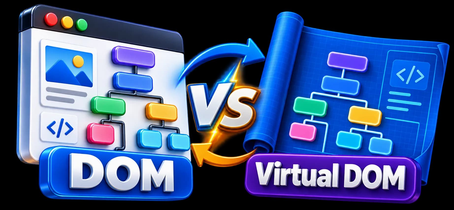 DOM and Virtual DOM Explained: Performance & Reconciliation