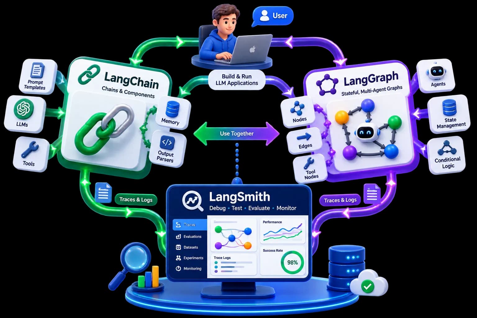LangChain vs LangGraph vs LangSmith: Which One Do You Need?