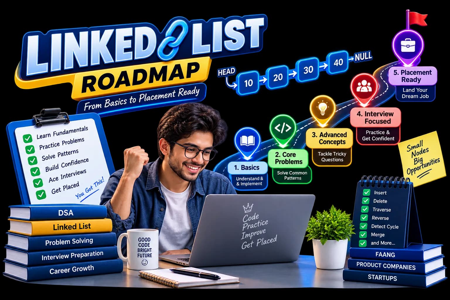 Linked List Interview Roadmap: Grouped by Technique